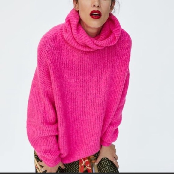 Zara | Sweaters | Zara Knit S Hot Pink 